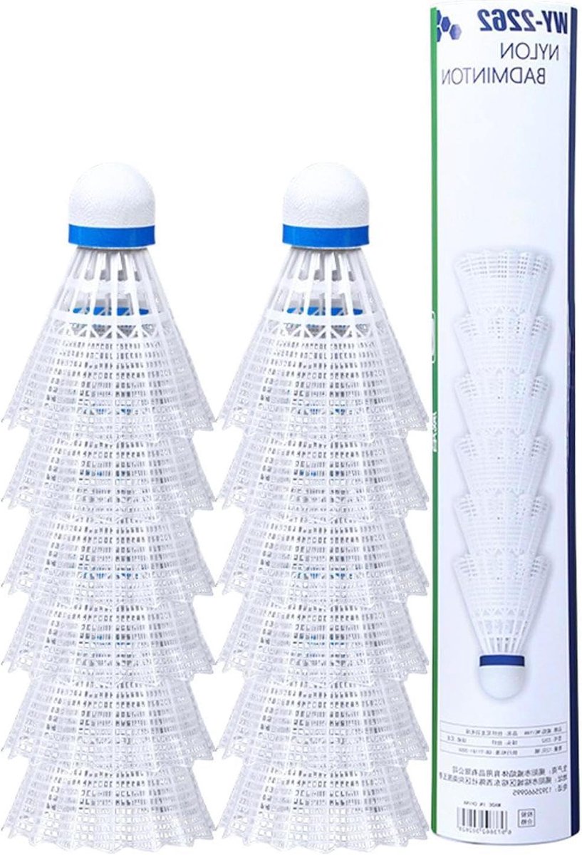 Badmintonballen Set - Nylon Shuttles - Sport en Spel - Breekbestendig Materiaal - 12 Stuks - Multicolor