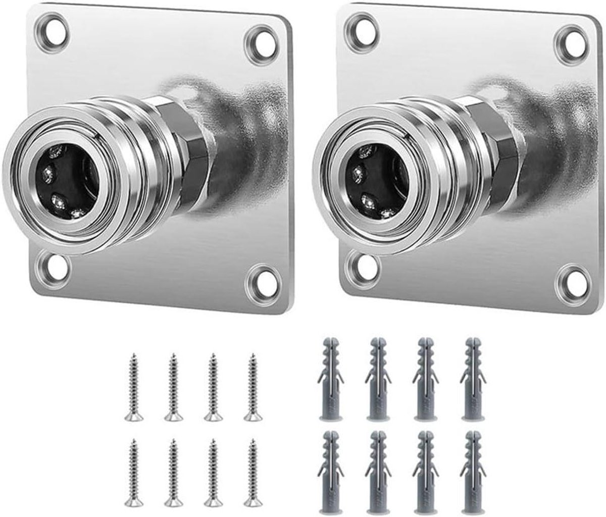 Schuim Waterkoker Beugel - Schuimspuit Houder - Schoonmaak Werkzaamheden - Robuust Metalen Materiaal - 2 stuks - Zilver