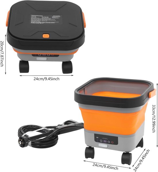 Draagbare Hogedrukreiniger - Drukreiniger Auto - Voertuigen Reinigen - Ingebouwd Waterreservoir - 13 Liter - Zwart Oranje — afbeelding 4