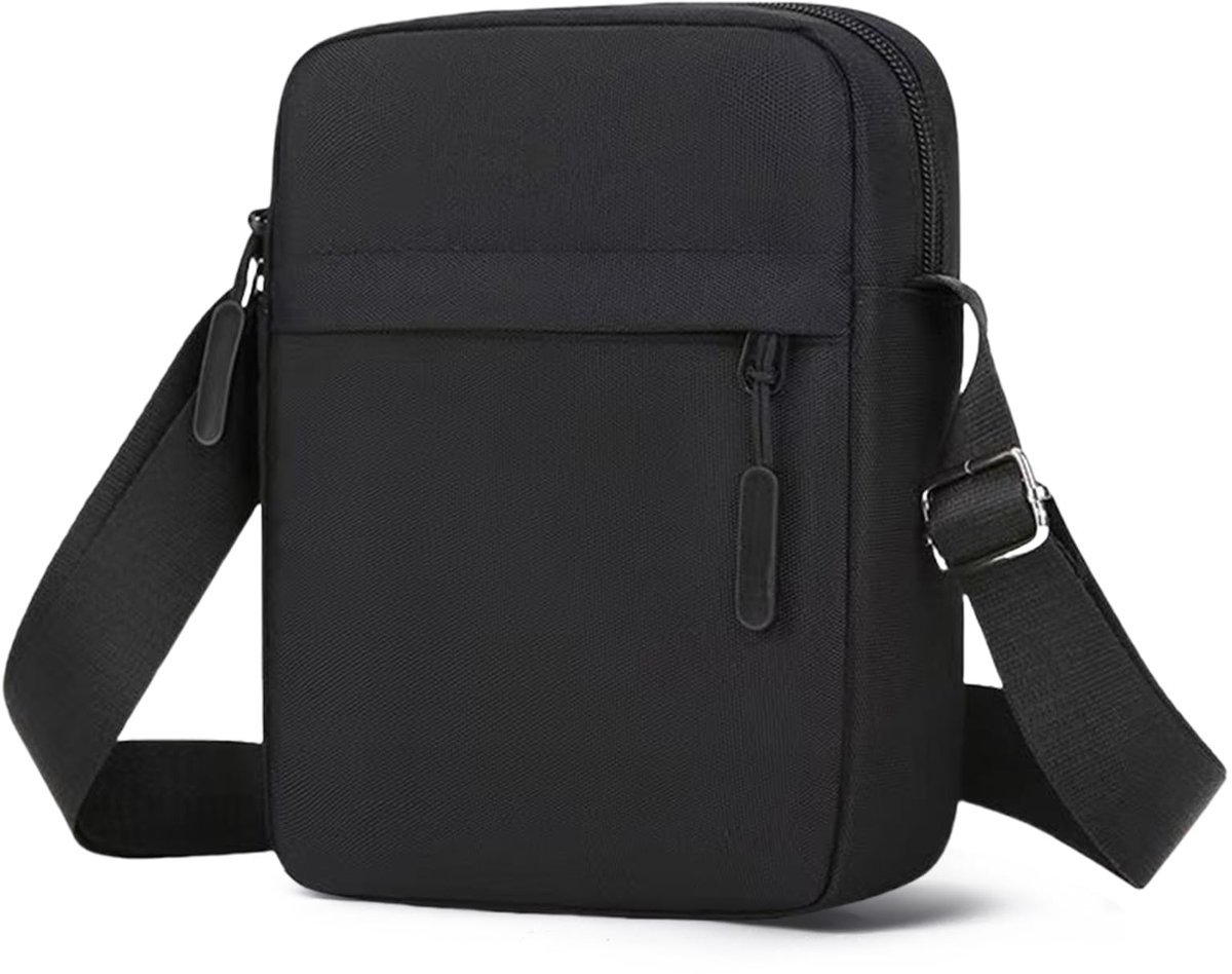 Schoudertas Heren - Waterdichte Crossbody Tas - Oxford Handtas met Ritssluiting - Verstelbare Schouderband - Lichtgewicht Borsttas - Voor Werk, School, Reizen en Dagelijks Gebruik