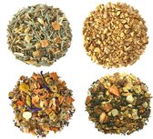 Theeselectie Gemberthee - Losse thee Proefpakket - Cafeïnevrije Kruidenthee - Verse thee - 4 x 25 gram
