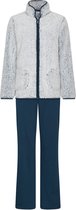 Pastunette - Huispak - Nordic Bloom - Fleece/Badstof - Blauw - Rits - Maat 36