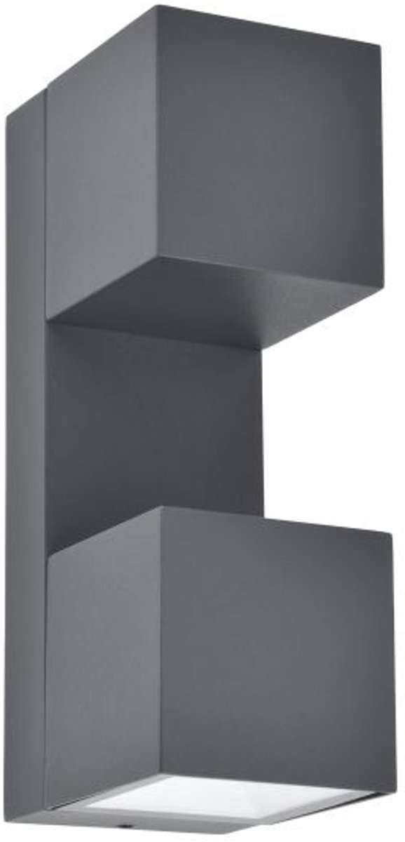 LUTEC Fari - LED wandlamp voor buiten - up & down - 1200 lm - 3000K - IP54 weerbestendig - donkergrijs