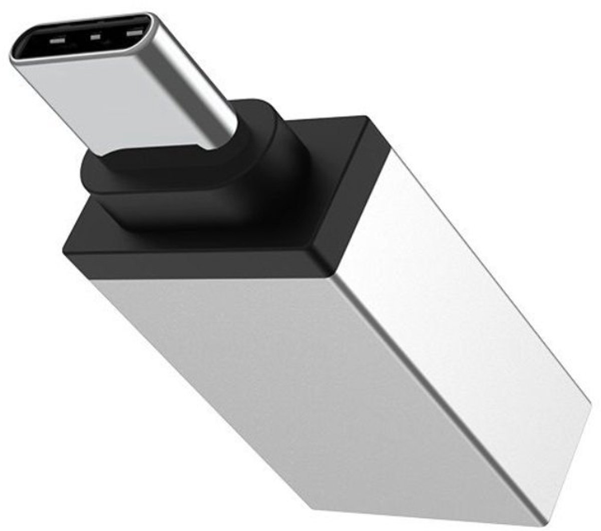 USB-C naar USB-A adapter - Converter - Verloopstekker - USB hub adapter - USB aansluiting - Data adapter - Oplaadadapter - Laptop accessoire - Grijs - Jonyx