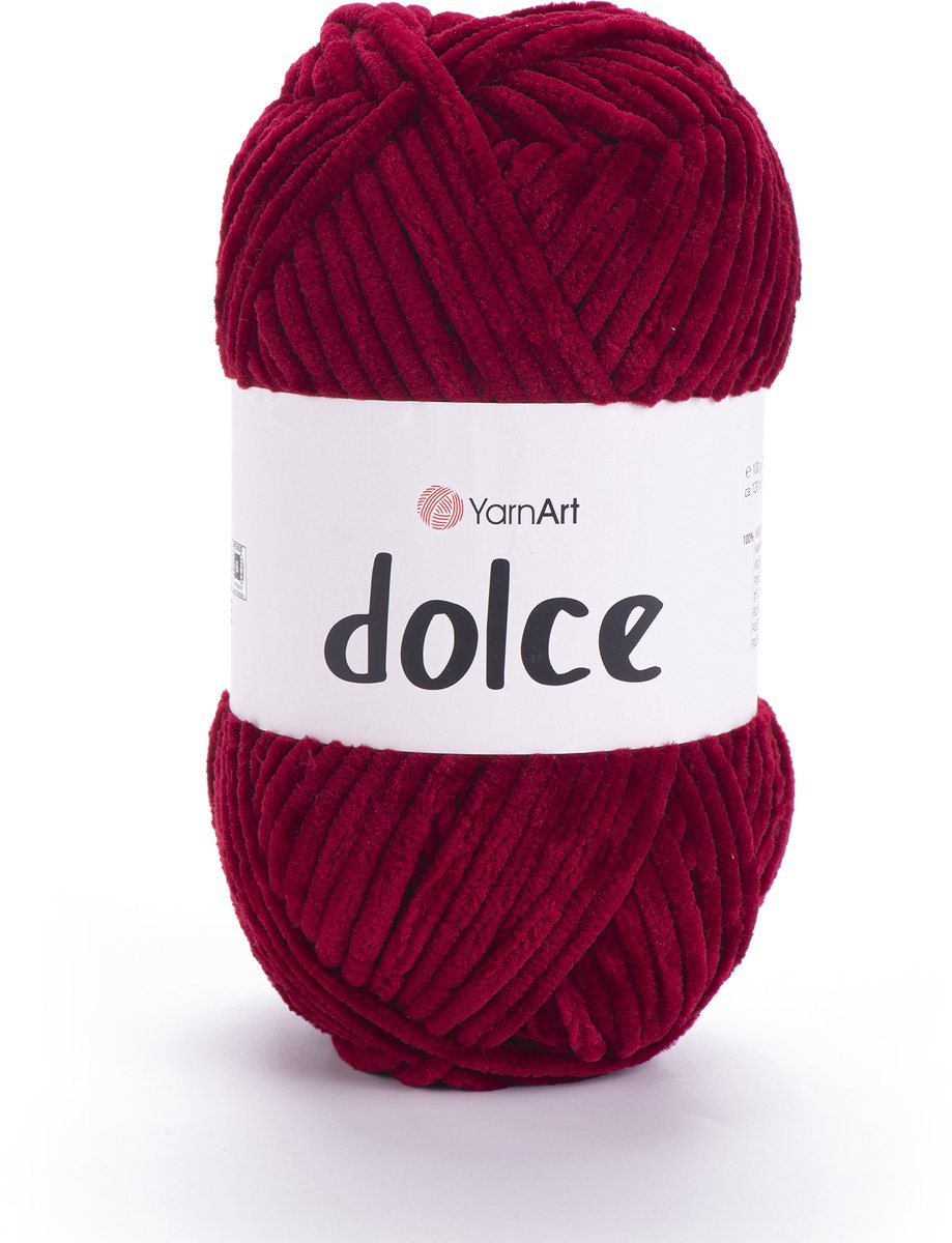 YarnArt Dolce Chenillegaren - 100% Micropolyester - voor Amigurumi Haken en Breien - 100g / 120m - Kleur 752