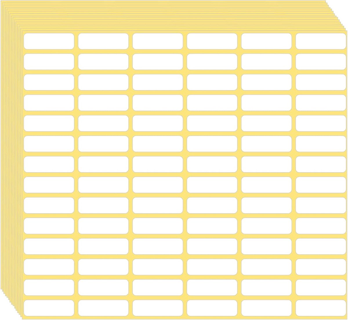 SnelShoppen - 1680 Stuks Witte Zelfklevende Labels, 20x10mm, Universele Adreslabels, Blanke Labels voor Kantoor, Keuken, School, Organiseren, Prijslab
