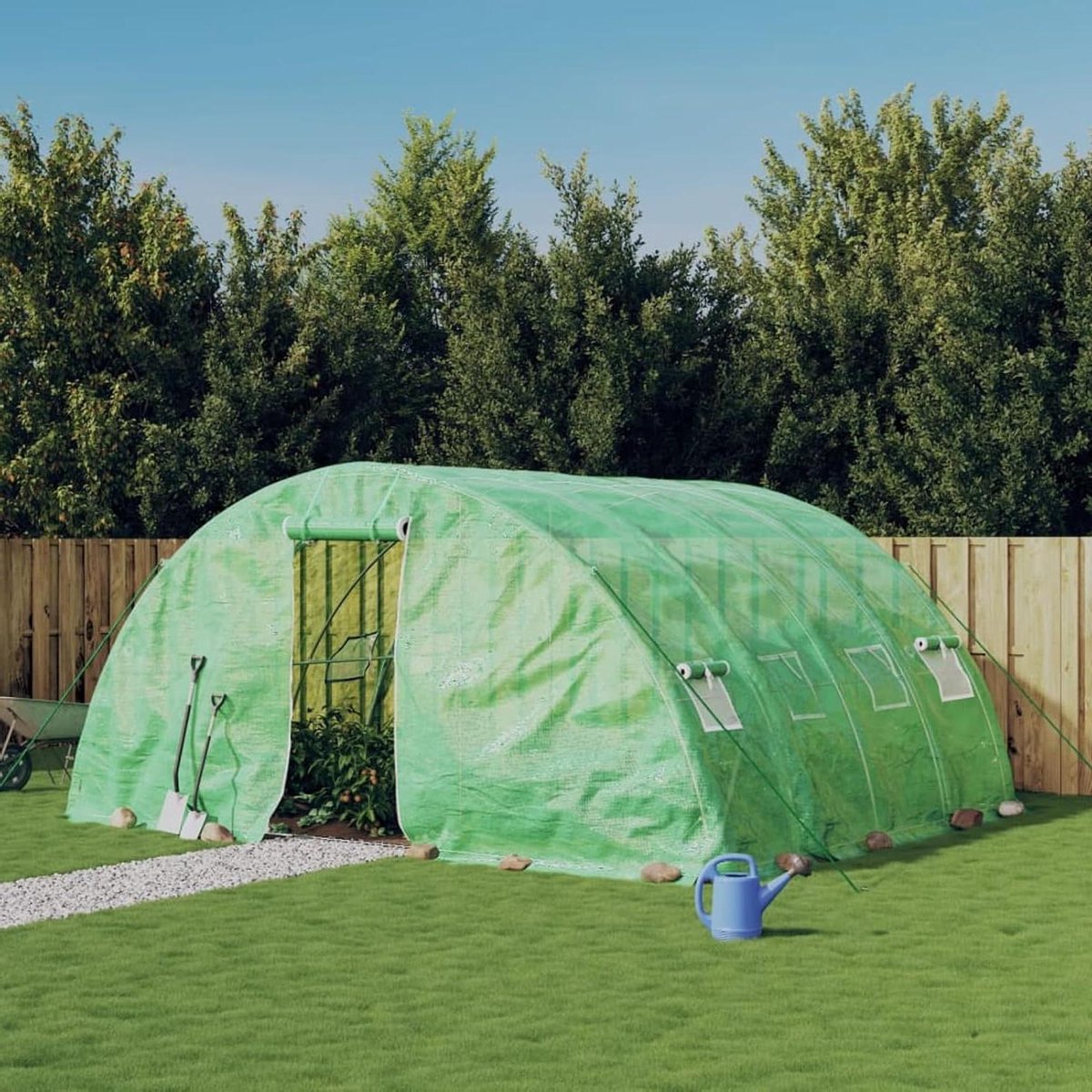 Tuinkas met Stalen Frame - Kweekkas Serre - Planten Beschermen - UV-bestendig Weerbestendig - 5 x 4 x 2.3 m