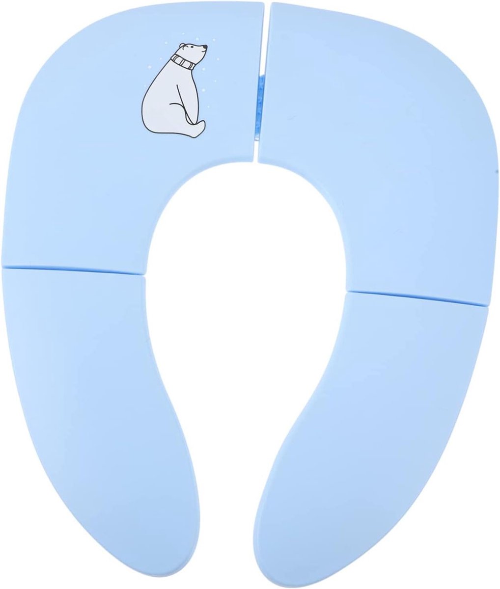 Toiletverkleiner - Potty Trainer - Zindelijkheidstraining - Opvouwbaar en Draagbaar - 35 x 29 x 2 cm - Hemelsblauw