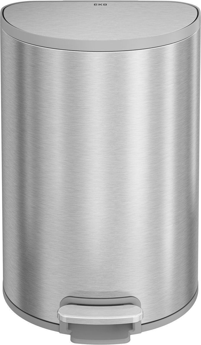 EKO - Shell pedaalemmer 12 liter - Mat RVS - Stainless steel - Plastic - Prullenbak