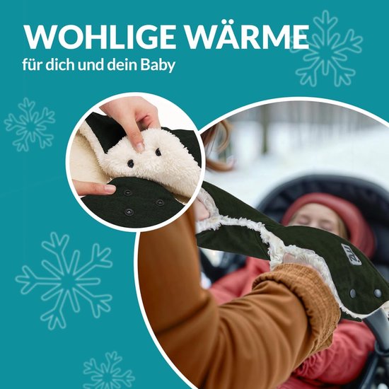 Voetenzak Kinderwagen - Babyzak Buggy - Warm Houden Baby - Waterafstotend Materiaal - Universele Pasvorm - Donkergroen — afbeelding 5