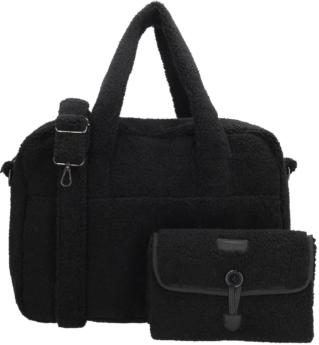 Beagles Lugo Luiertas - Teddy - Shopper - Baby - Mama Tas - Verschoningstas - Diaper Bag - Zwart