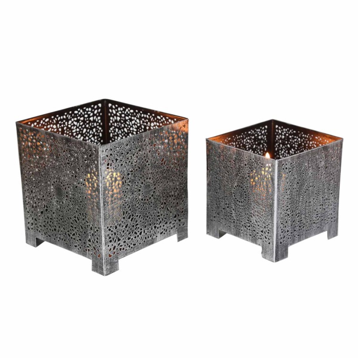 ORIENTAL LANTERN FEZ - SET VAN 2 Kaarshouders - 14x13x13cm - Marokaanse STYLE