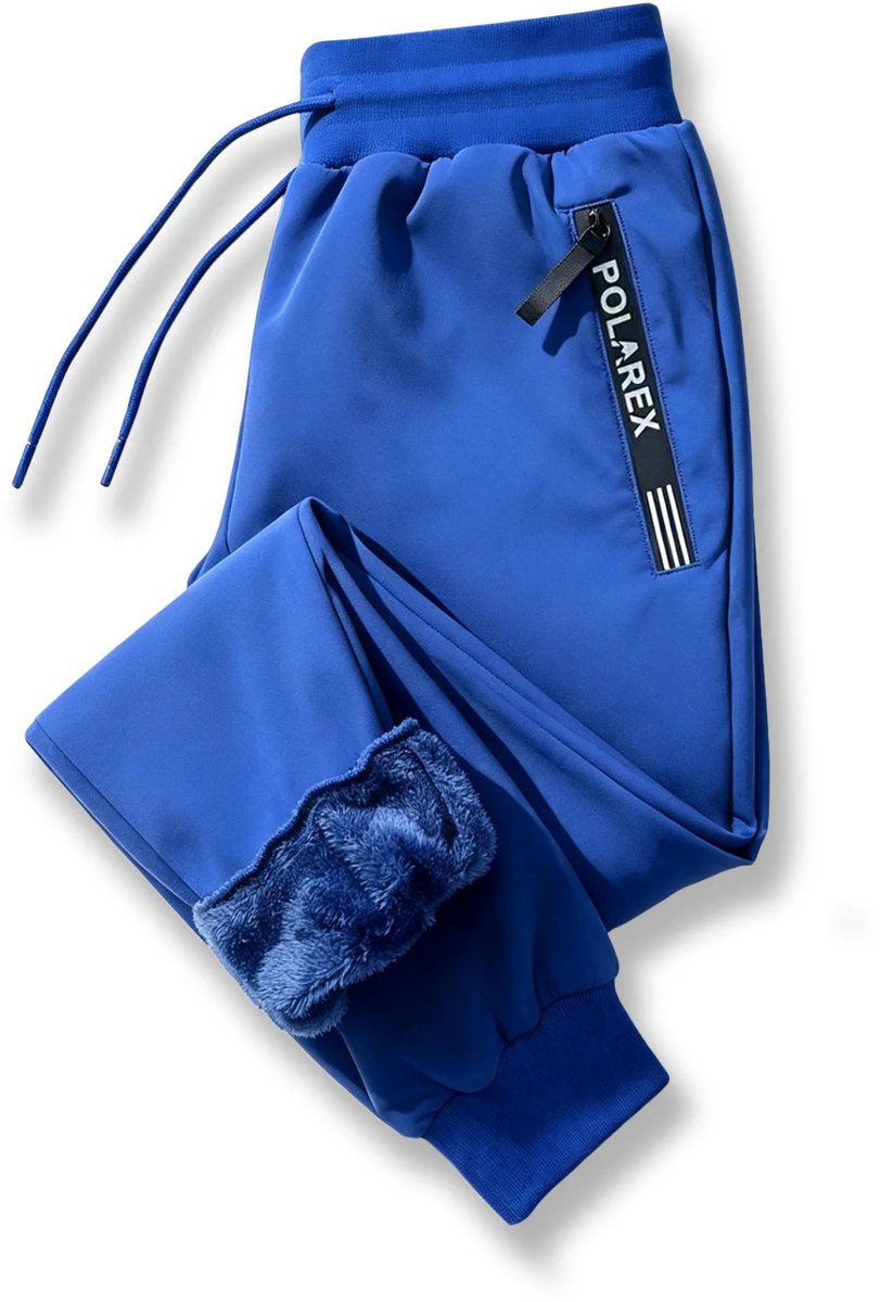 Polarex Winterbroek Dames & Heren – Wind- & Waterdichte Outdoor Broek met Warme Fleecevoering – Stretch & Verstelbare Taille – Voor Wandelen Fietsen & Outdoor Blauw