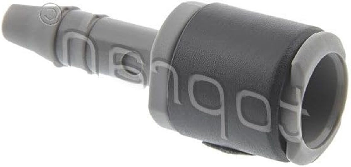 Aansluiting waterleiding - Ruitensproeier slangconnector - Auto onderhoud - Rechte vorm - 4 mm - Zwart