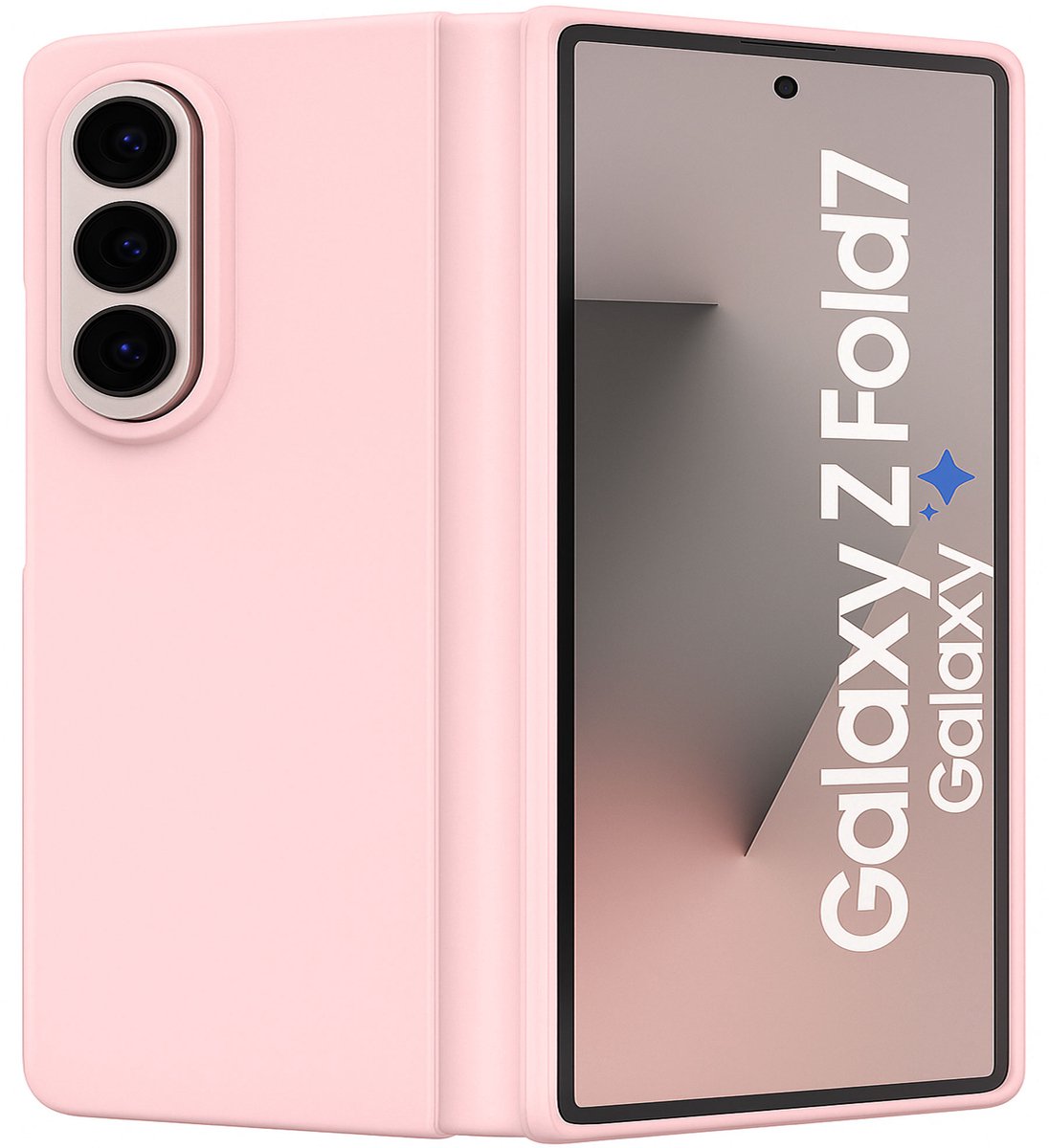 ChiGuard Hoesje Geschikt voor Samsung Galaxy Z Fold 8 Ultra / Fold 7 - Hoesje - Back Cover Case - Rose