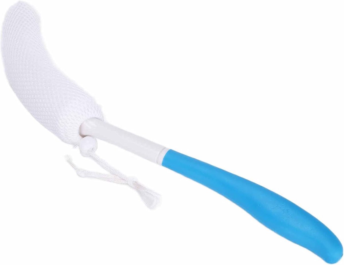 Lichaamsschrobborstel met lange handgreep, badlichaamsborstel, lange