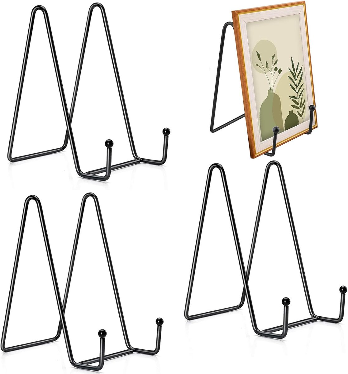 displaystandaard, 6 inch, 3 stuks ijzeren displaystandaard, zwarte
