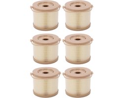 500Fg Filter Brandstoffilter Waterafscheider Abs 6 Stuks Brandstoffilter Waterafscheider Olie Waterfilterset Vervanging voor Racor 2010Pm-Or 500Fg