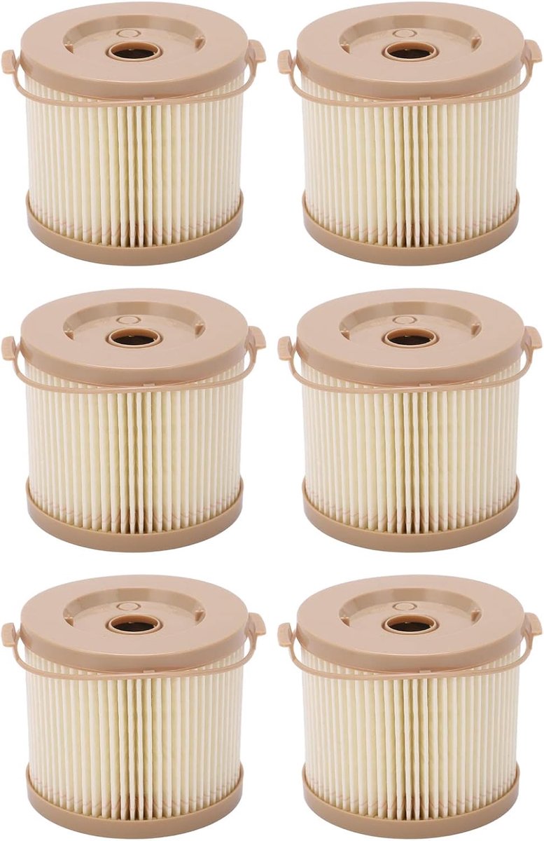 500Fg Filter Brandstoffilter Waterafscheider Abs 6 Stuks Brandstoffilter Waterafscheider Olie Waterfilterset Vervanging voor Racor 2010Pm-Or 500Fg