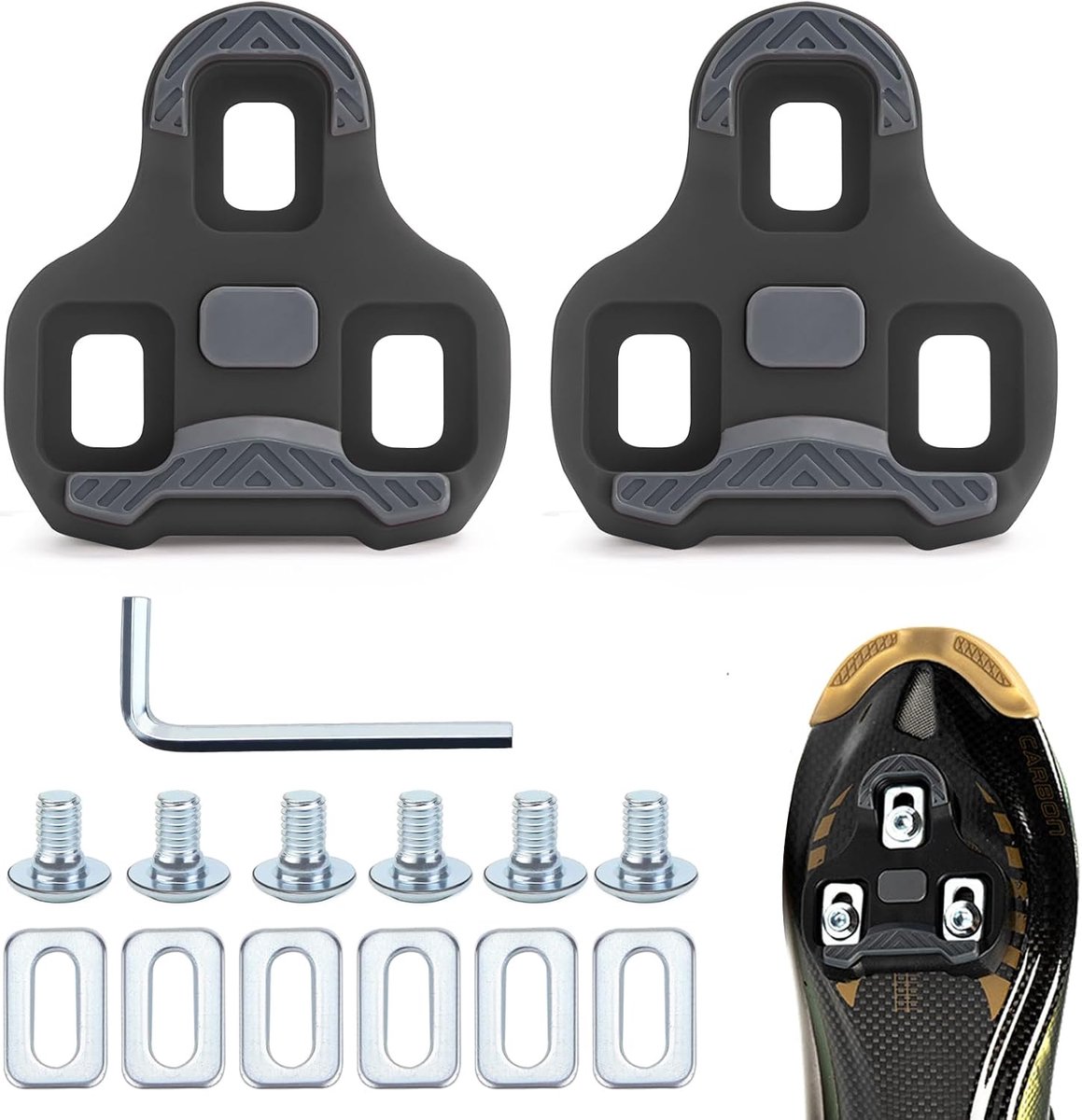 Pedalen 3-Gats Grip Blade 2 Max Carbon Classic Cleats Fiets Stollen