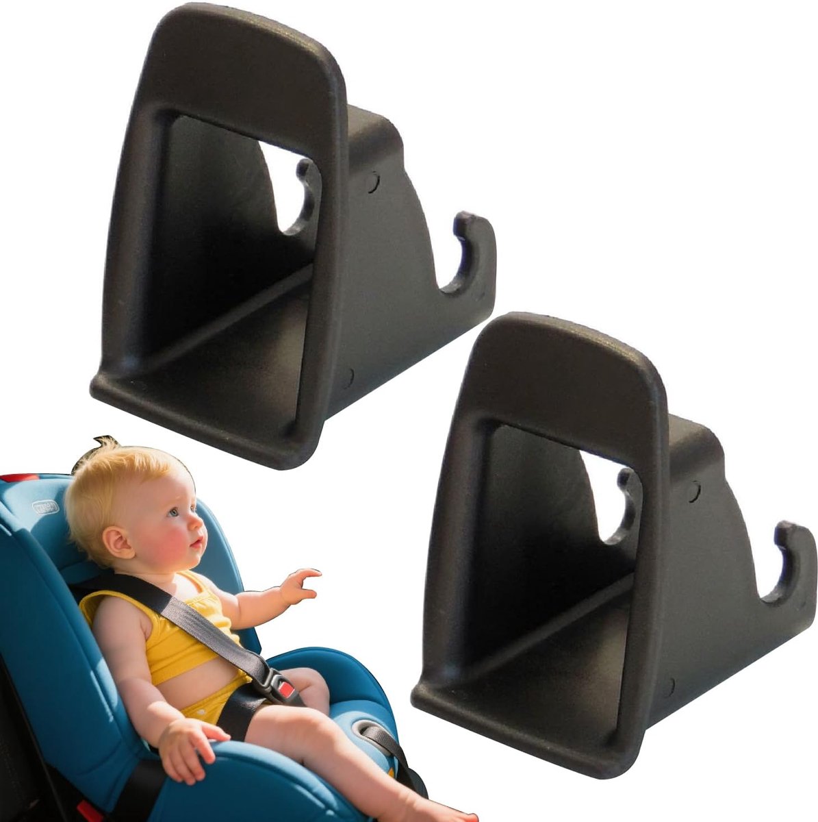 invoerhulp, Isofix-adapter, duurzame Isofix achteraf inbouwen, Isofix universele kinderzithouder, 2 stuks