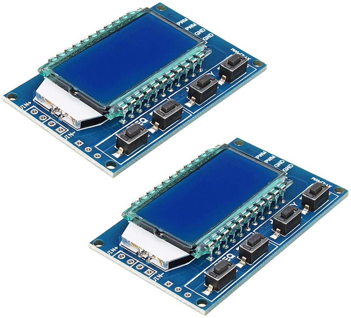 2 stuks 1 kanaals P PWM Pulse Signal Generator PWM Pulse Frequentie Duty Cycle Verstelbaar met LCD-display 1Hz-150Khz 3.3V-30V PWM Generator Board
