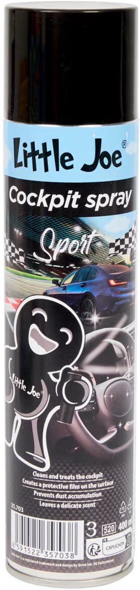 Little Joe Cockpit Spray Sport 400ml – Auto Interieur Reiniger & Luchtverfrisser