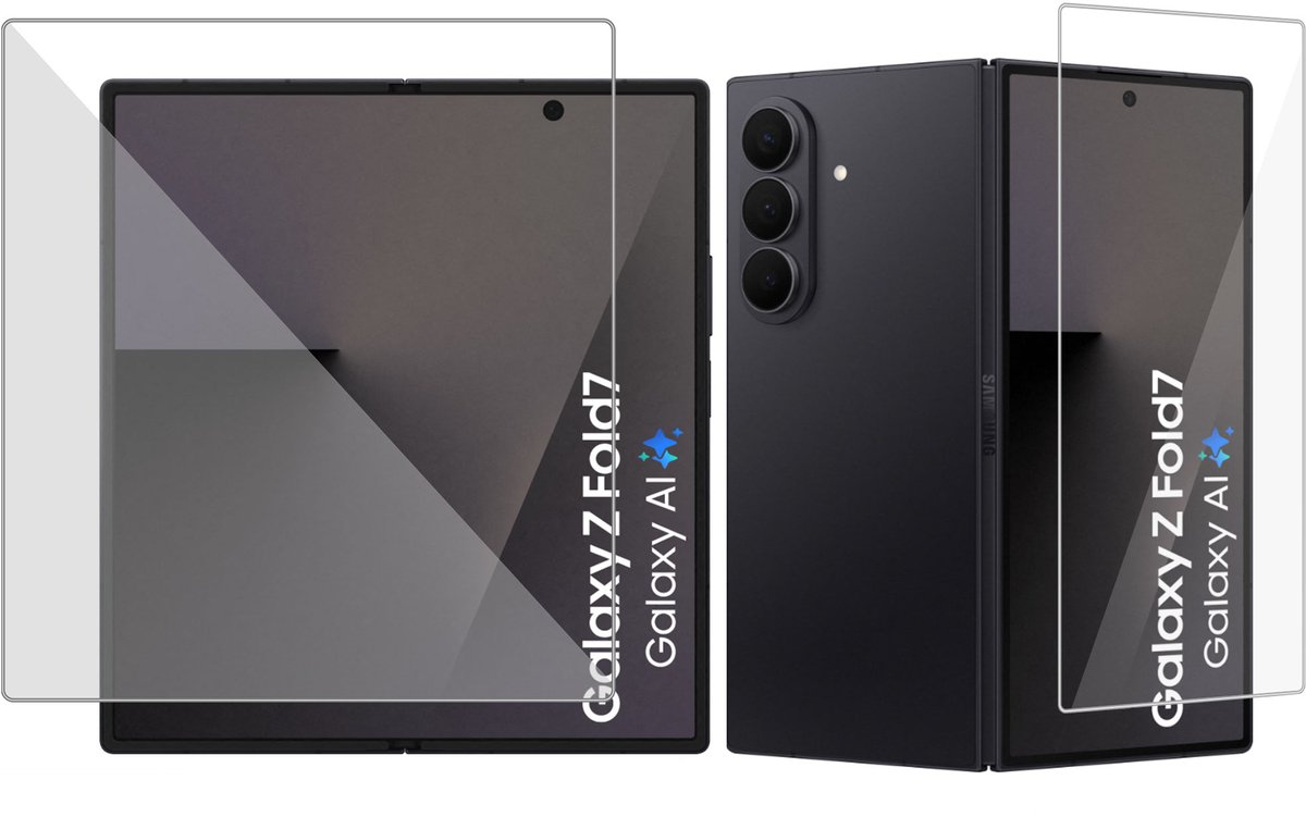 Screenprotector geschikt voor Samsung Galaxy Z Fold 8 Ultra / Fold 7 - Volledige Dekking - Folie geschikt voor Samsung Galaxy Z Fold 8 Ultra / Fold 7