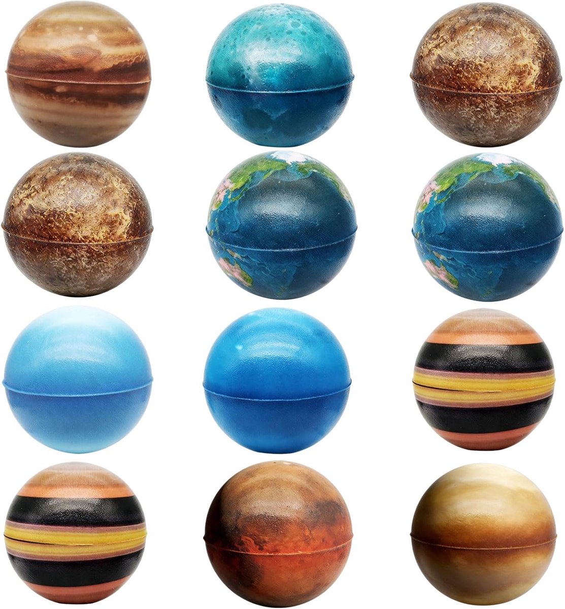 12 stuks blauwe sterrenhemel stressballen, voetbal stressballen, mini schuimballen, als verjaardagscadeau