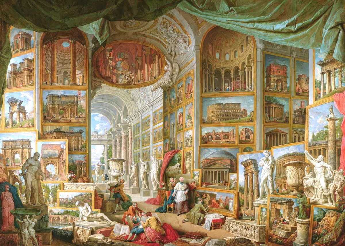Puzzel voor volwassenen 1000 stukjes galerij uitzicht van het oude Rome 70 x 50 cm Puzzels voor volwassenen Pedagogisch spel Uitdaging speelgoed 1000 stukjes puzzels voor volwassenen kinderen