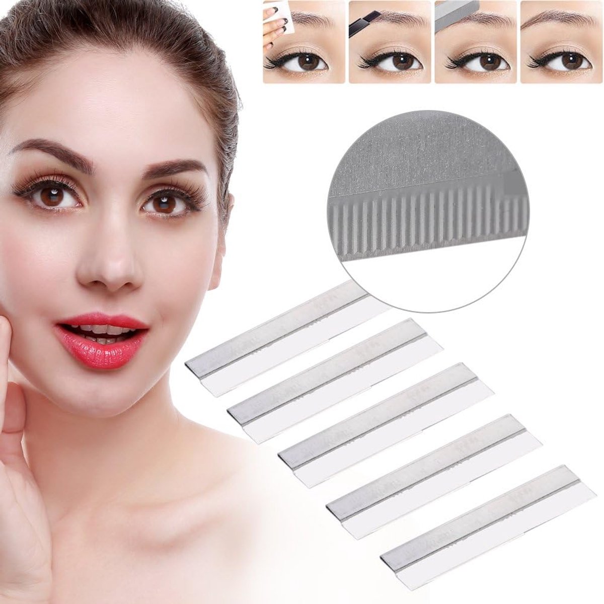 reservemesjes voor gezichtsscheermesjes, 100 stuks/set voor vrouwen