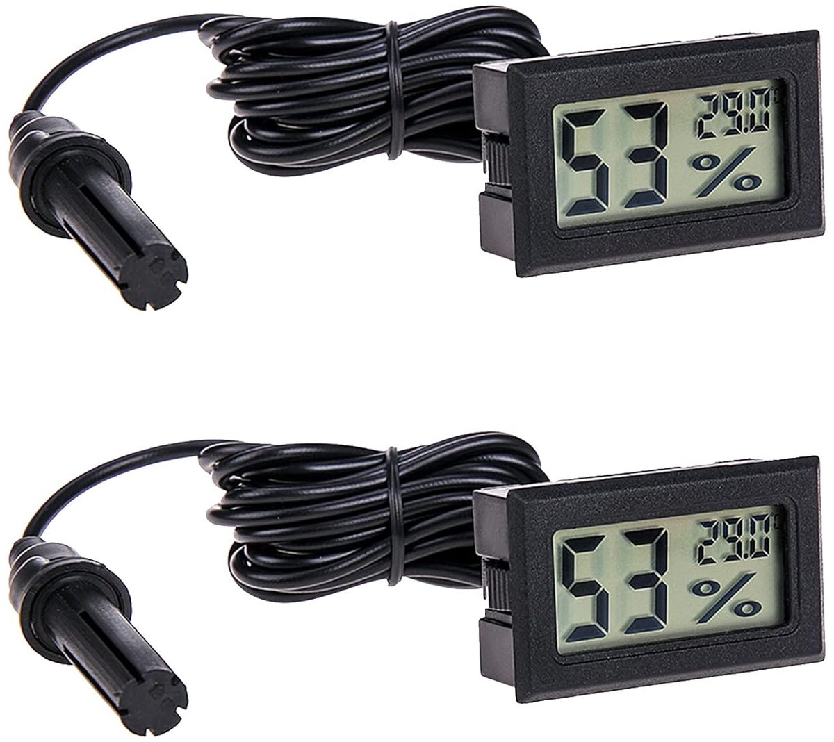 Mini thermometer hygrometer - 2-in-1 meter - LCD-display - ideaal voor reptielen en aquaria - SnelShoppen