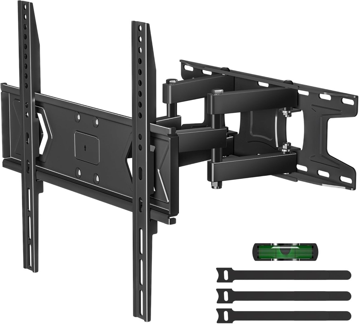 SnelShoppen - Uitschuifbare tv-muurbeugel Kantelbaar en Draaibaar voor 26-70 Inch TV's, Full-Motion Beugel tot 45 kg, Max VESA 400x400 mm, Stevige Muu