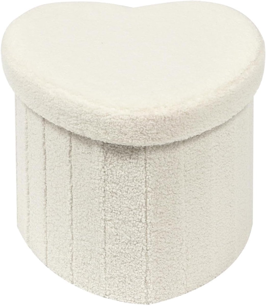 SnelShoppen - Bonlife Pouf met Opbergruimte, Vouwbare Zitkist, Voetenbank, Wit, 110x38x38 cm, Tot 200 kg, Ideaal voor Opberging van Speelgoed, Boeken,