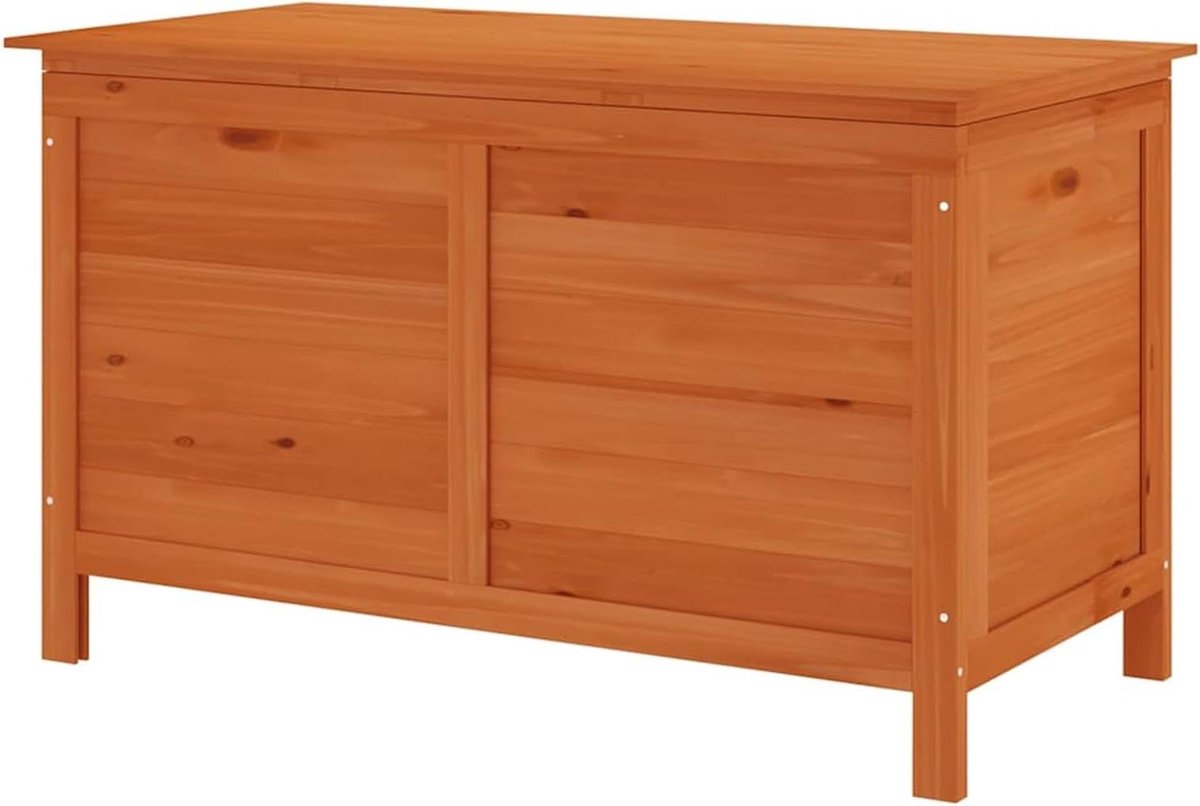 Tuinkist Hout - Opbergbox Kussenbox - Tuin Opbergen - Massief Dennenhout - 99 x 50 x 58 cm - Lichtbruin