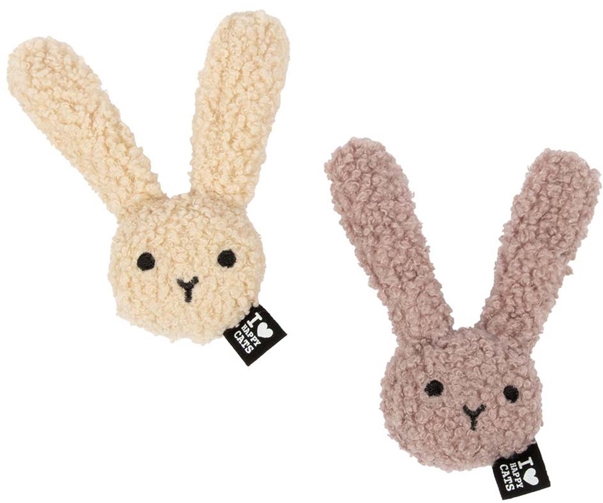 CLOVER speelballetje met geluid – teddy konijntje voor katten | D&D Home I LOVE Happy Cats