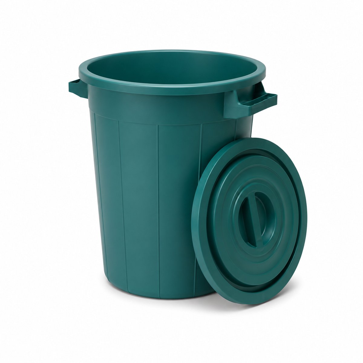 Buitenprullenbak - 50 liter - Afvalbak buiten - Afvalton met deksel - Vuilnisbak - Afvalemmer - Groen