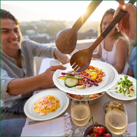Wegwerpbare Kleine Bruine 340ml/12oz Bagasse Composteerbare Milieuvriendelijk Biologisch Afbreekbare Schaaltjes, 50st Party/Suikerriet Dessert/Koude Voedsel Schaaltjes, BBQ/Picknick — afbeelding 4