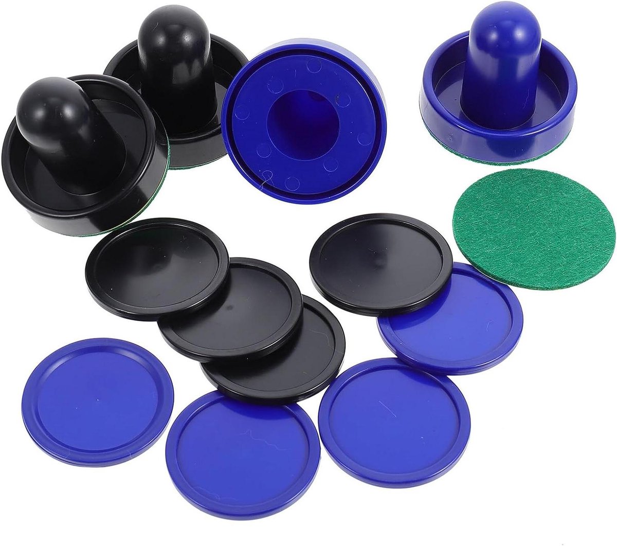 Air Hockey Accessoires - Pushers Pucks - Tafelspel Vervanging - Set van 2 - 6 cm - Zwart