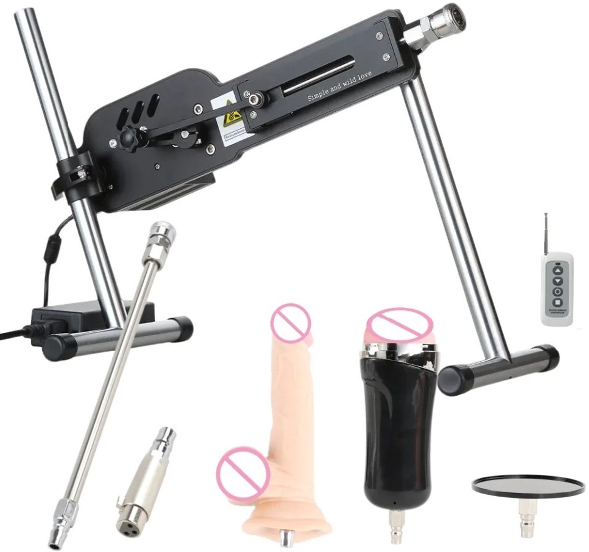 HOB Sex Machine - incl. Toys - Fuck Machine - Met Afstandsbediening - In Hoogte Verstelbaar - Stotende Dildo - Voor Mannen en Vrouwen - Neukmachine