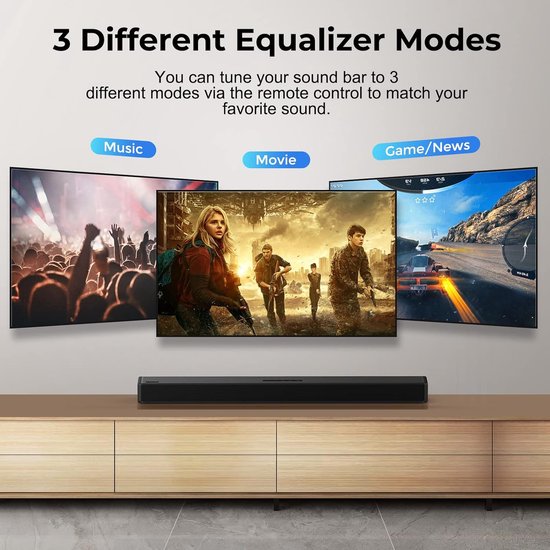 Soundbar voor TV - 3D Surround Sound - Dynamische Bass - Verbeterde Dialoog - ShopVlot — afbeelding 3