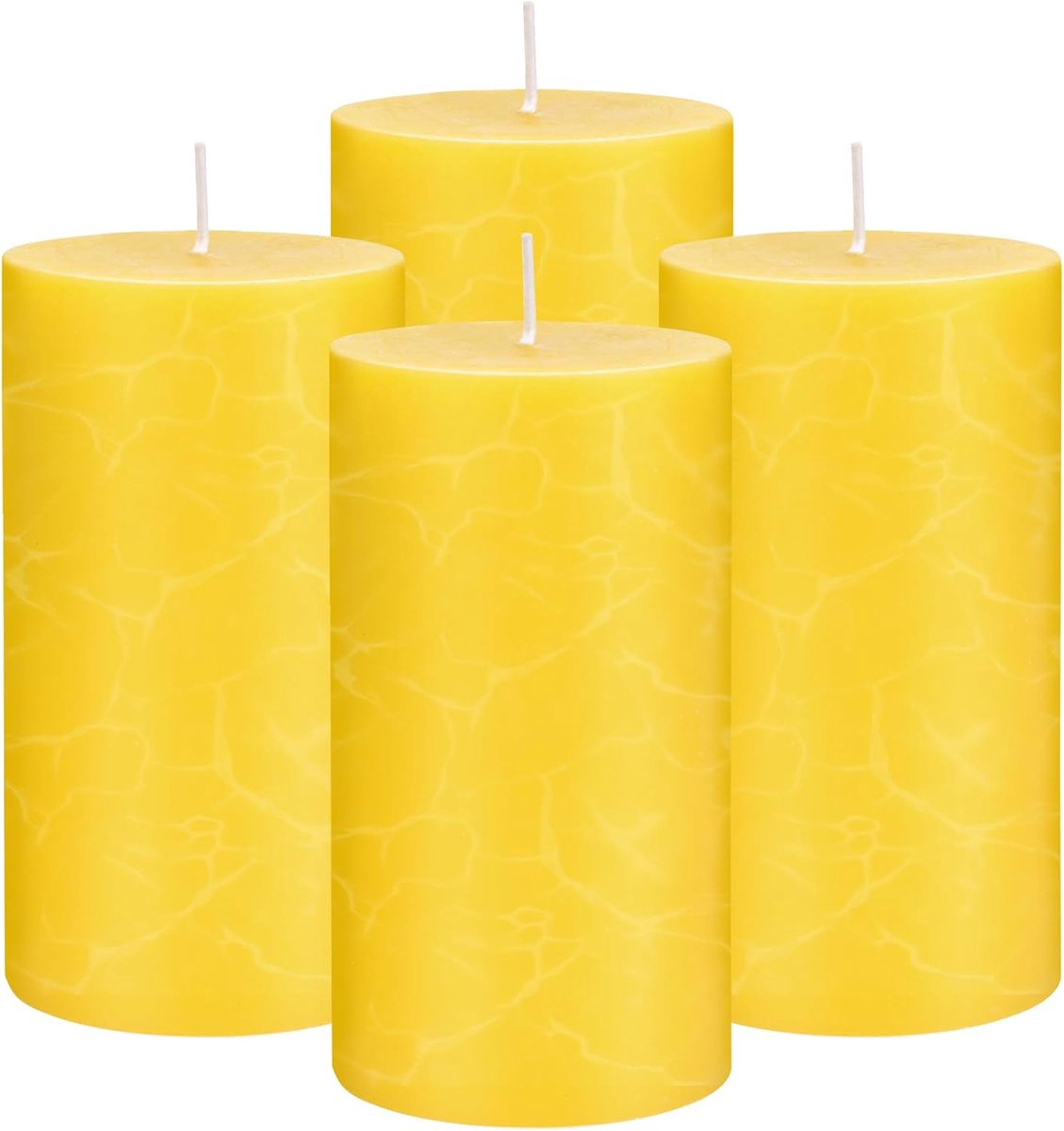 Pilarencandles Citronella 4 Stuks - Decoratieve Kaarsen - Citronella Geur - Ideaal voor Tuin en Terras - ShopVlot