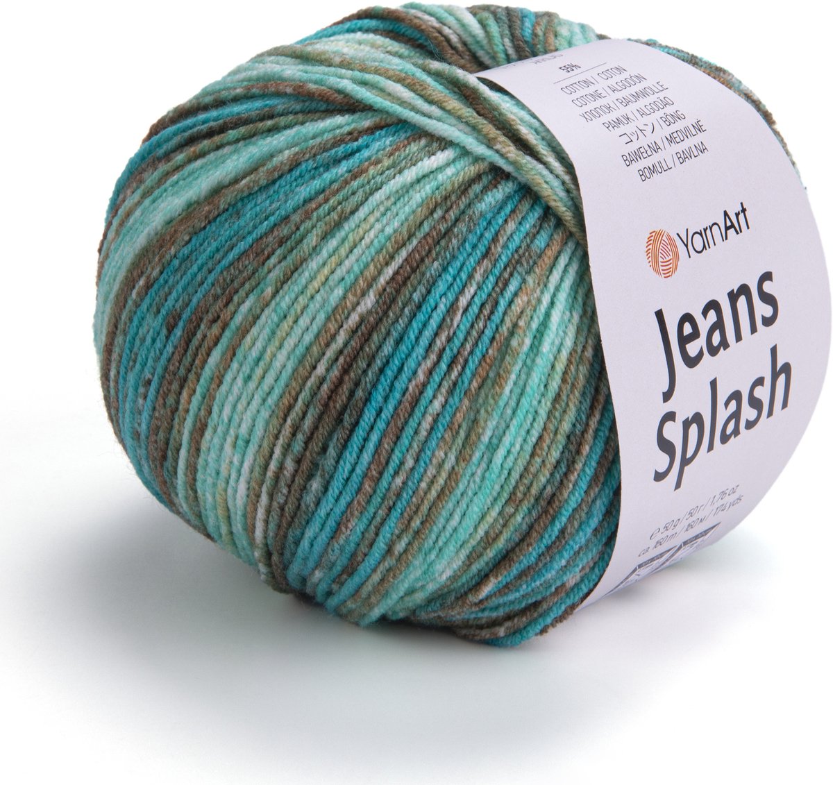 YarnArt Jeans Splash - 55% Katoen 45% Acryl - voor Haken en Breien - 50g / 160m - Kleur 961
