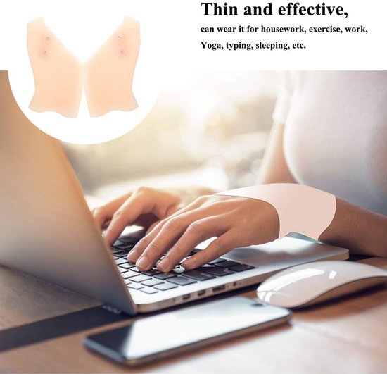 2 stuks siliconen duimbrace, polsbrace, pijnverlichting voor artritis, carpal, tunnel, tenosynovitis, spijsvertering — afbeelding 4
