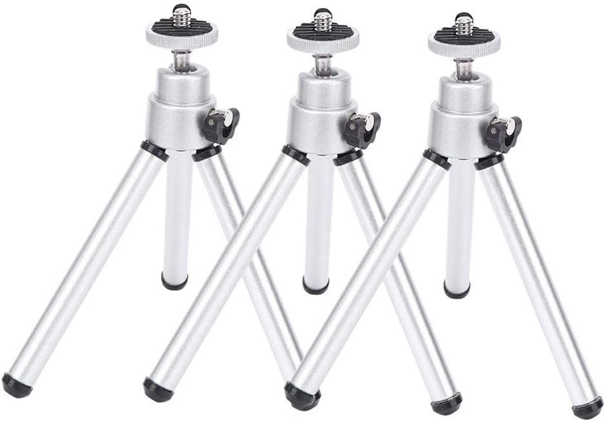 Mini Anti-Vibratie Aluminiumlegering Telescoop Statief, 3 Stuks