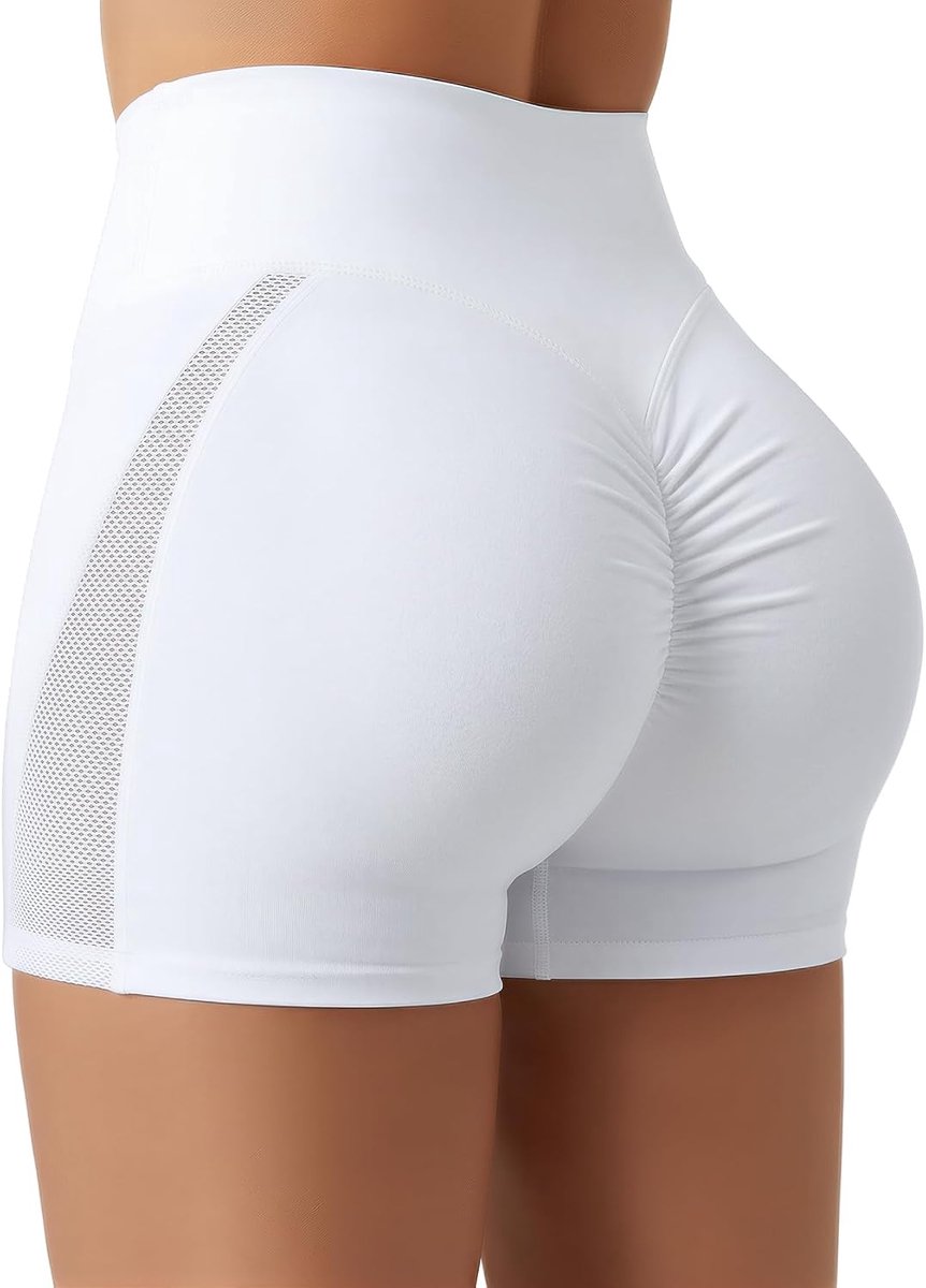 Sportshorts voor dames, booty scrunch butt, legging met hoge taille, korte push-up, ondoorzichtige workout hotpants voor gym, fitness, yoga