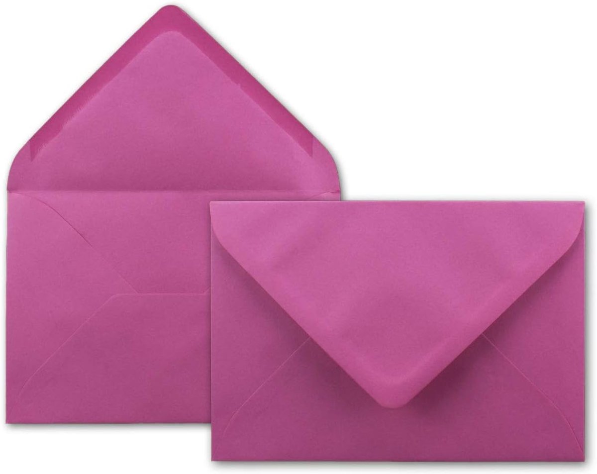 FarbenFroh 80g/m², B6 enveloppen, 175 x 125 mm, natte afdichting Gesamtparent 100 Umschläge Pink