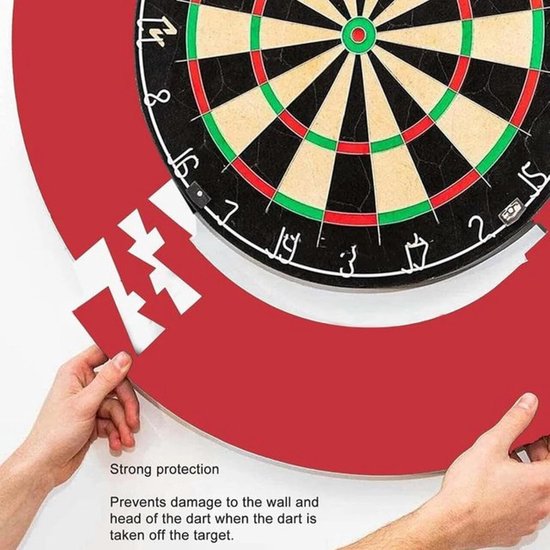 Dartbord Surround - Wandbeschermer Achterbord - Bescherming Muren - Universele Pasvorm - 709 Inch Dikte - Rood — afbeelding 3