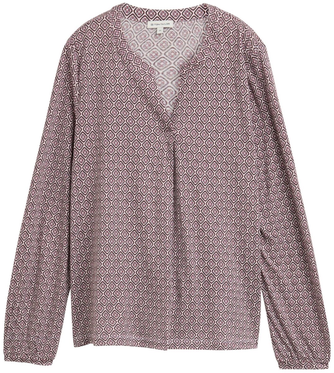 Tom Tailor - Dames t-shirt - Maat S - Vrouwen - Rood - katoen