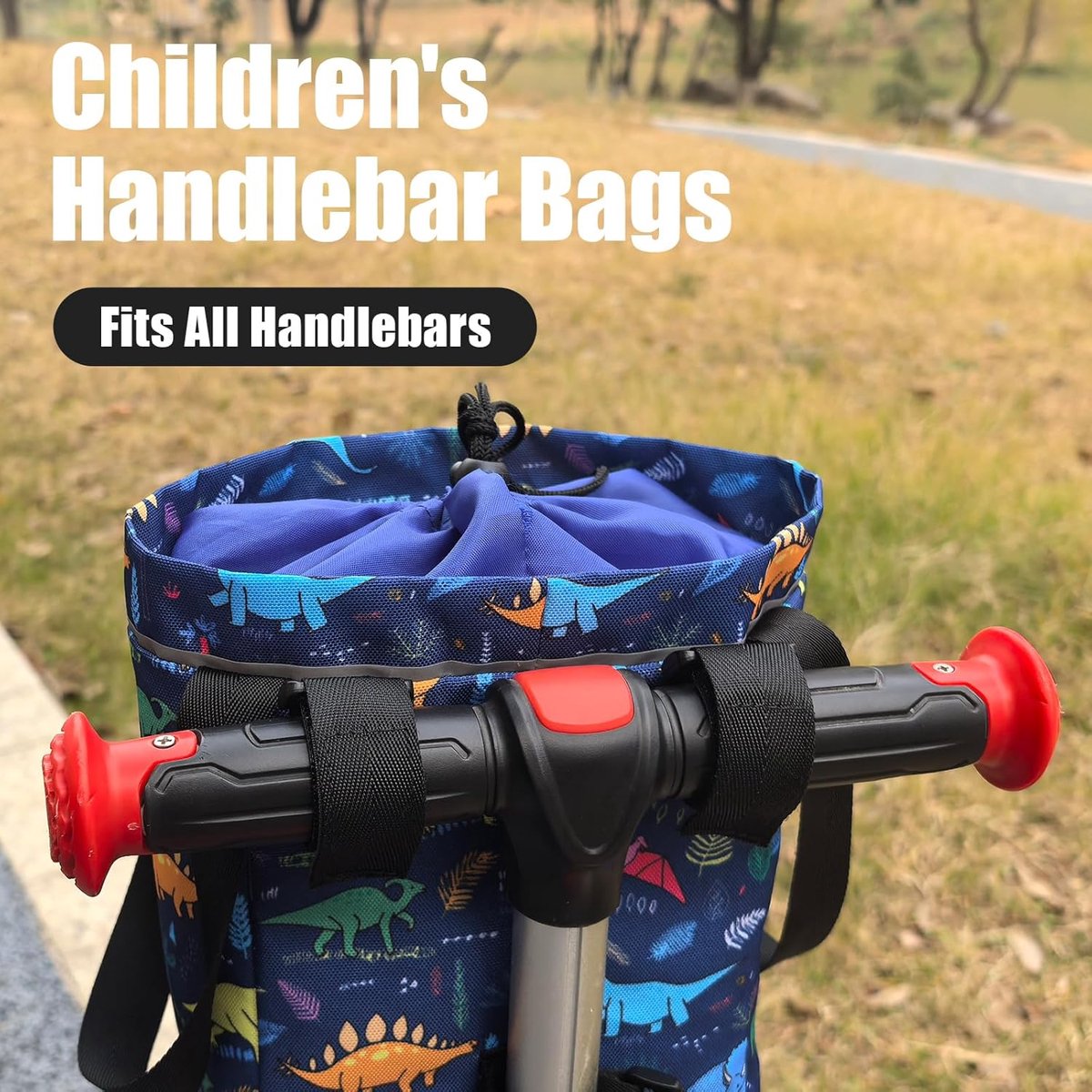 SnelShoppen - Fiets Tas Voor Kinderen, Handvat Tas, Balansfiets Tas, Fietsmand Vooraan, Universele Fietsaccessoires Voor Driewieler Scooter - Blauw